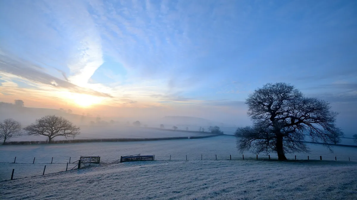 Cold snap brings frost and snow to the south-east